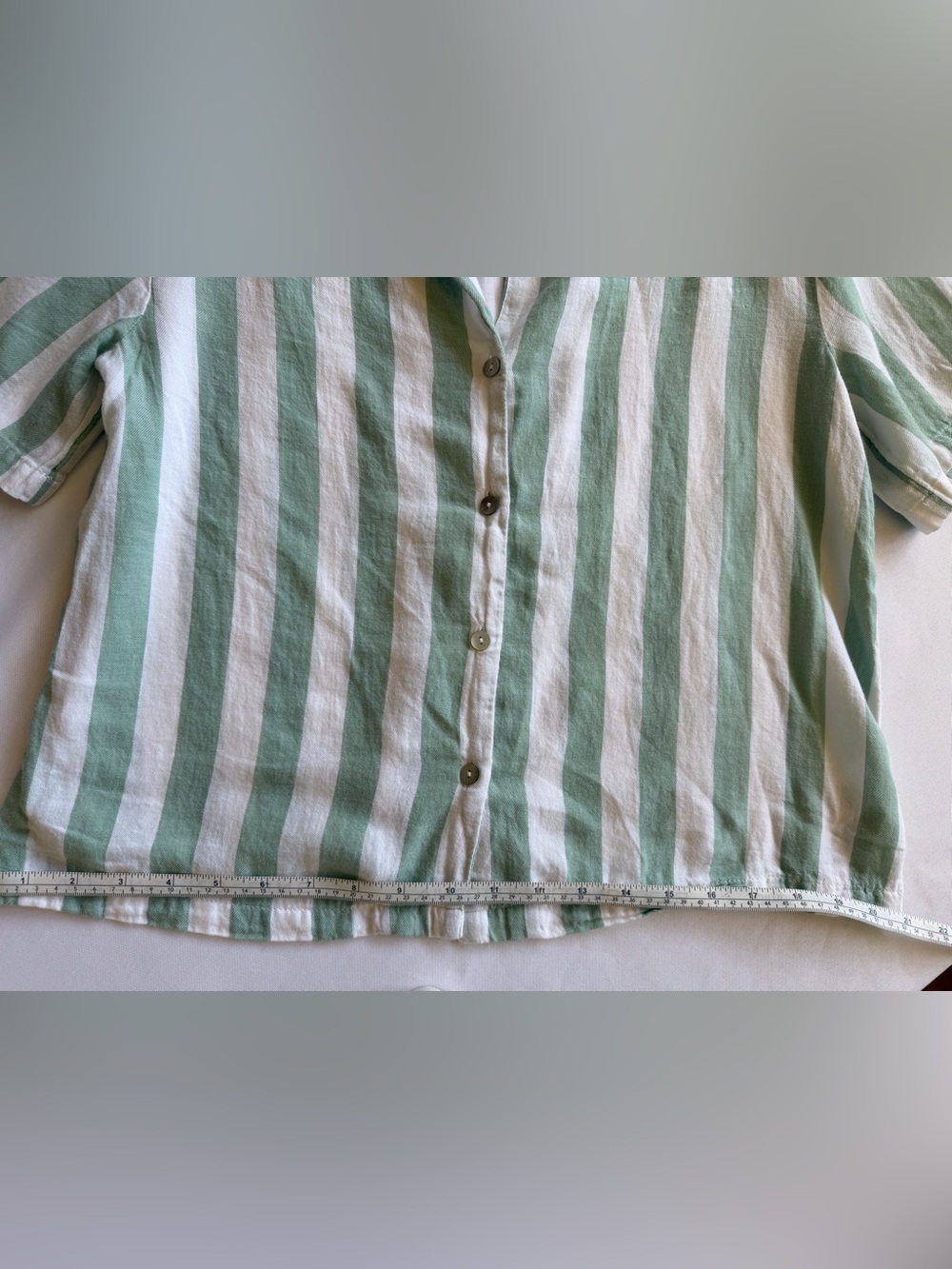 Sincerly Jules Mint and White Striped Two-Piece Pajama Set - Picture 10 of 12
